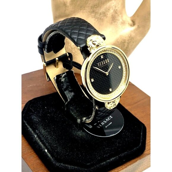 Versus by Versace Women\'s Watch VSPZU0221 Black Dial Gold Case Leather Band main image 11